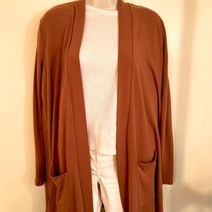 NWOT JCP Zenana Rust Cardigan size Large